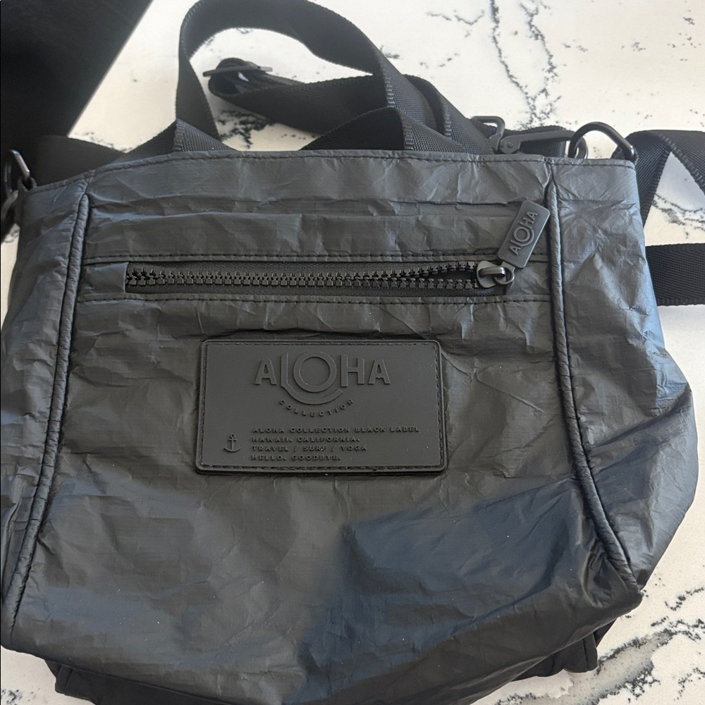 Aloha Collecton Black Crossbody Shoulder Bag
